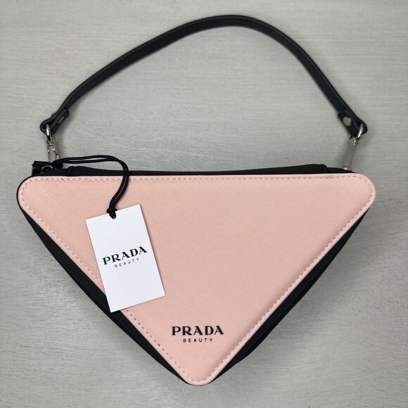 Prada Beauty Triangle Cosmetic Clutch Handbag - Picture 1 of 6